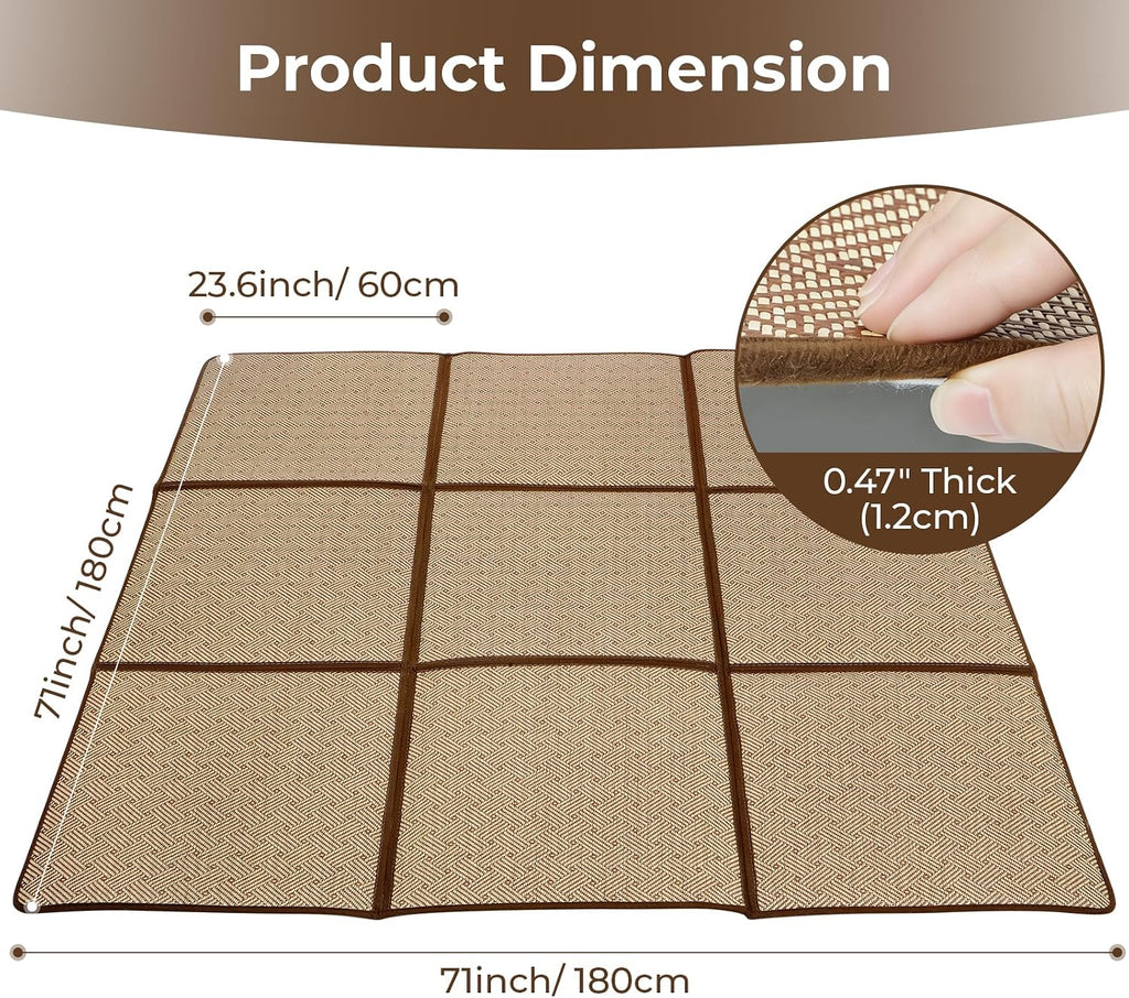 71'' x 71'' Large Japanese Tatami Mat, 0.47'' Thickness
