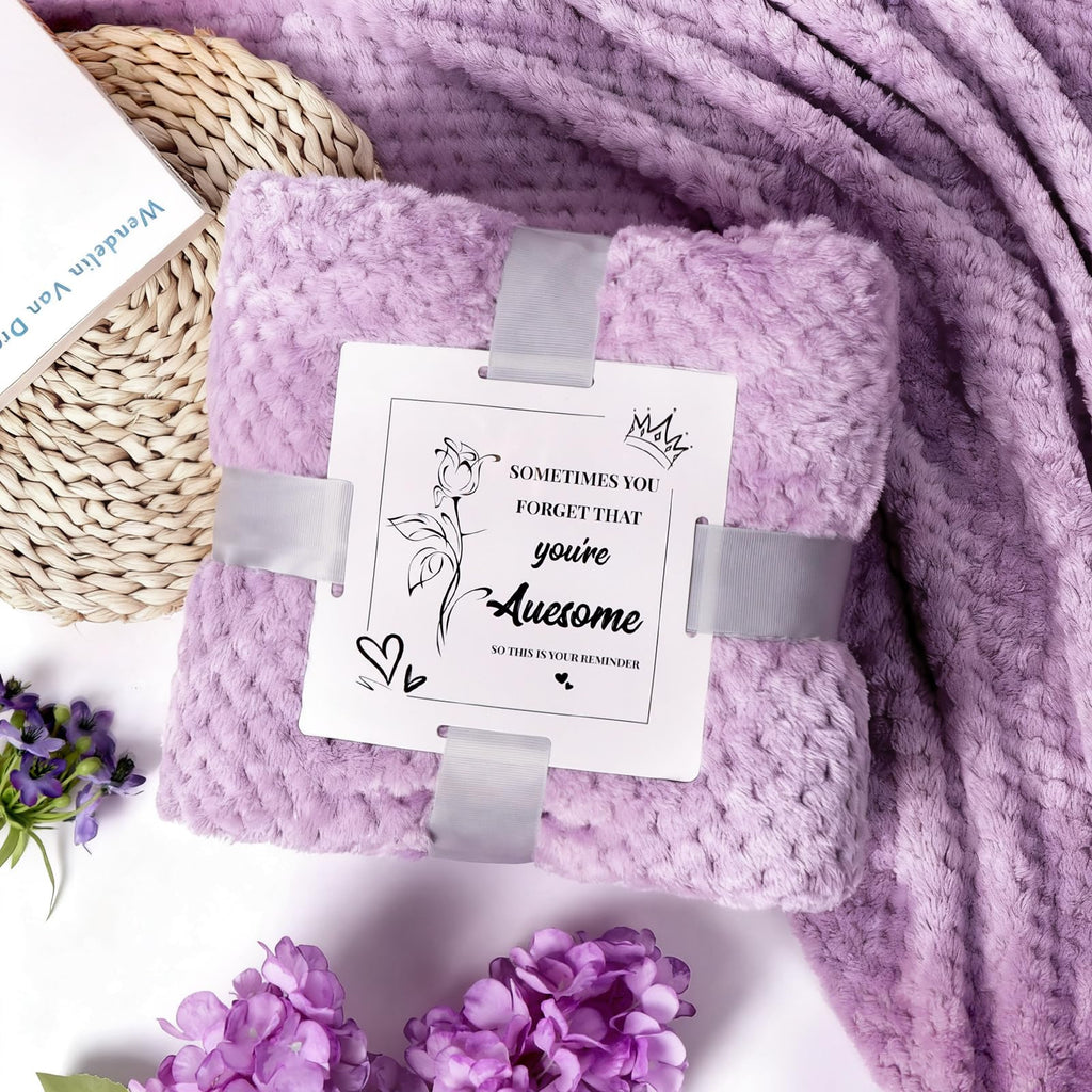 Birthday Gift for Women, Luxury Self Care Spa Gift Basket with Blanket for Mom, Wife, Sister, Friend, Girlfriend