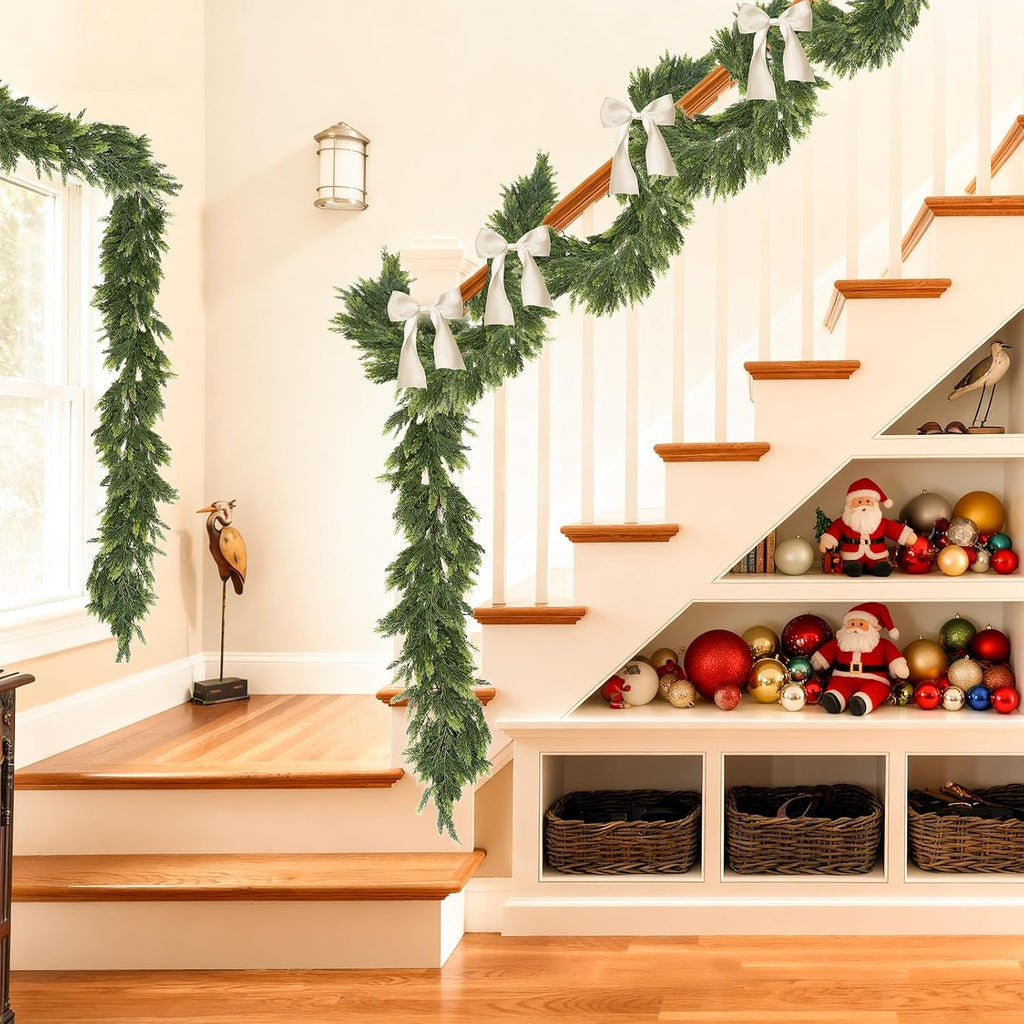 Real Touch Cedar Garland with Lights
