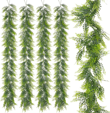5.57ft Artificial Greenery Garland, Lifelike Fake Vines - Set of 10