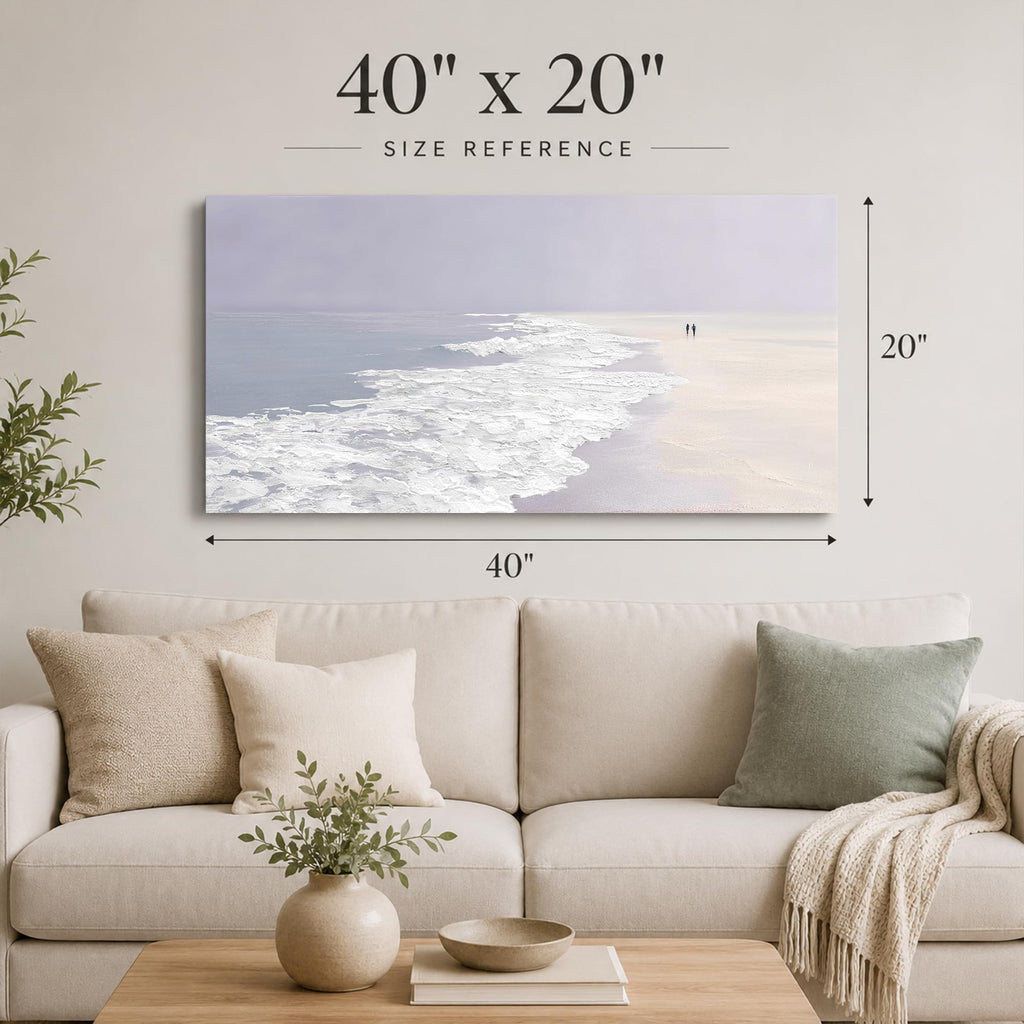 Ocean Seaside Wave Beach Canvas Wall Art 40"x20"