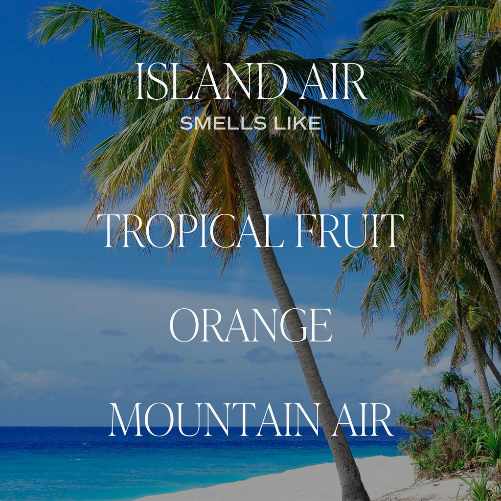 Island Air Candle, 9oz Clear Jar, Tropical Scent