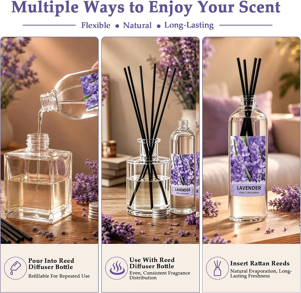 Lavender Diffuser Reed Diffuser Refill Oil, 33.81 Fl Oz - Set of 2