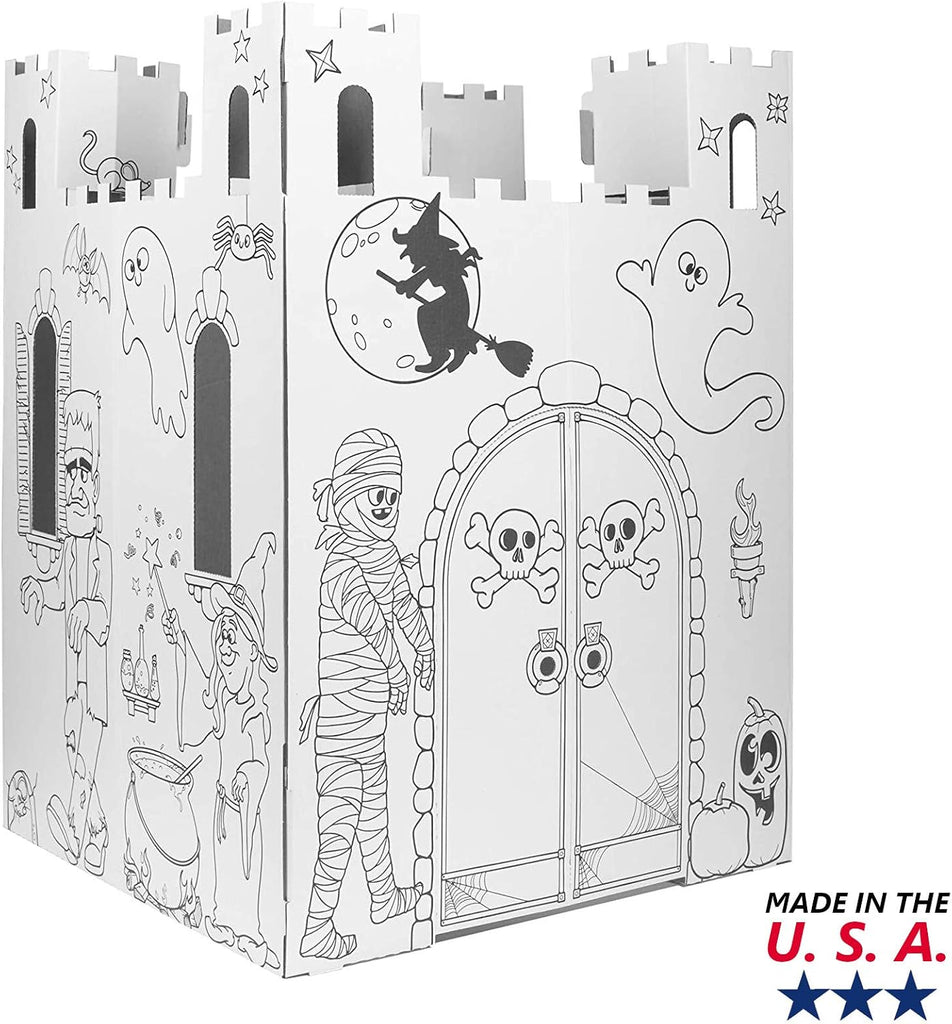 Playhouse Cardboard Haunted Castle - Kids Fort and Art & Craft House