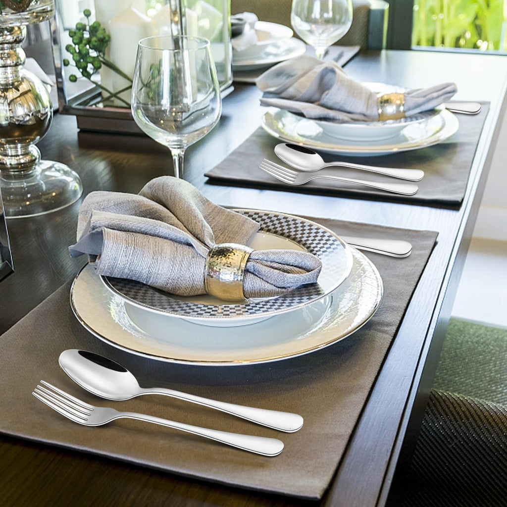 60-Piece Silverware Flatware Cutlery Set, Stainless Steel Tableware Utensils Service for 12, Include Dinner