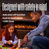 60 Inch Electric Fireplace Heater, Compatible with Alexa & Google Home