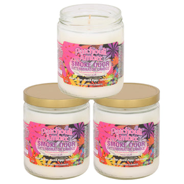 13 oz Jar Candles Patchouli Amber, (3)