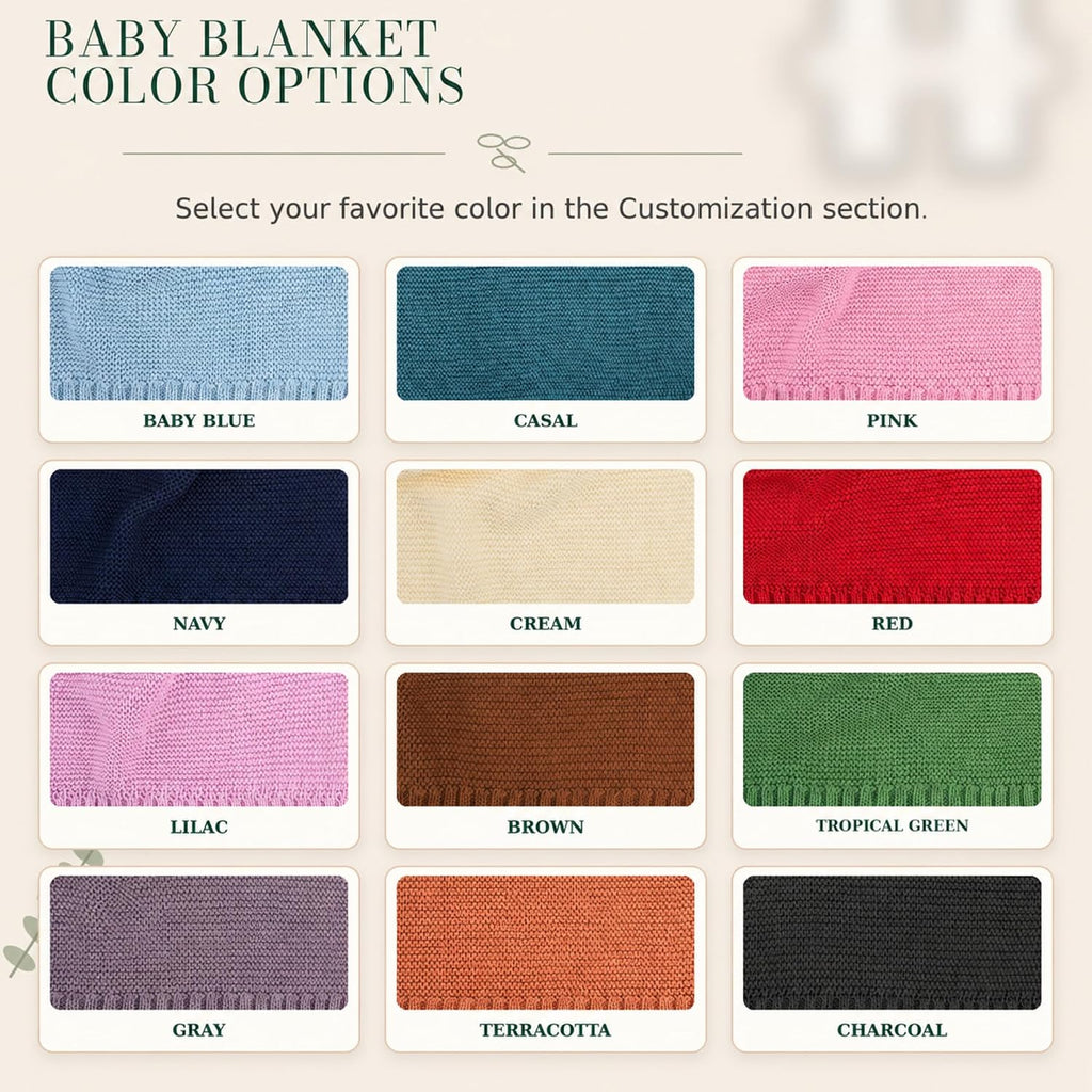 Blanket with Name, GOTS Organic Custom Baby Blanket
