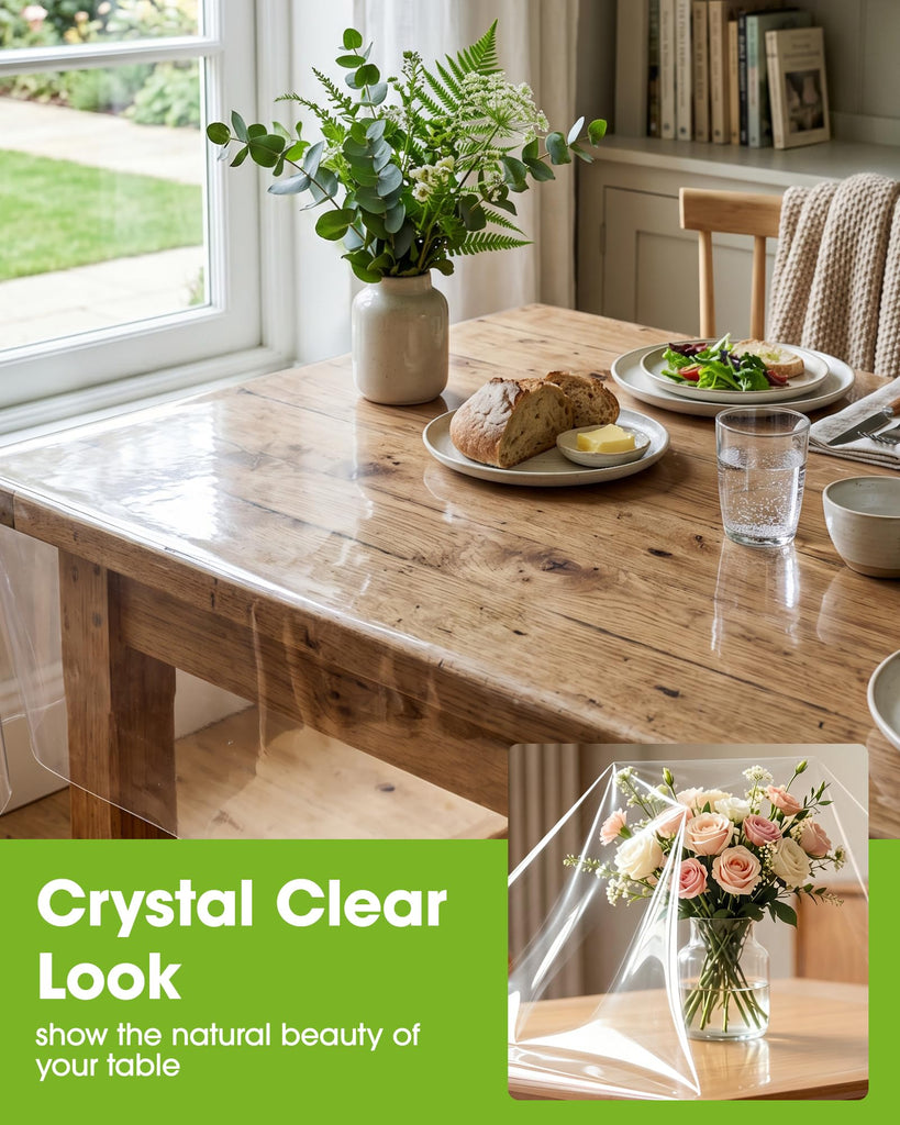 Clear Plastic Table Cover Protector 60 x 120 Inch