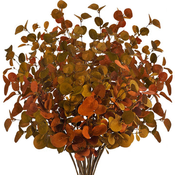 24 Pcs Artificial Fall Eucalyptus Stems, 26.7 Inch