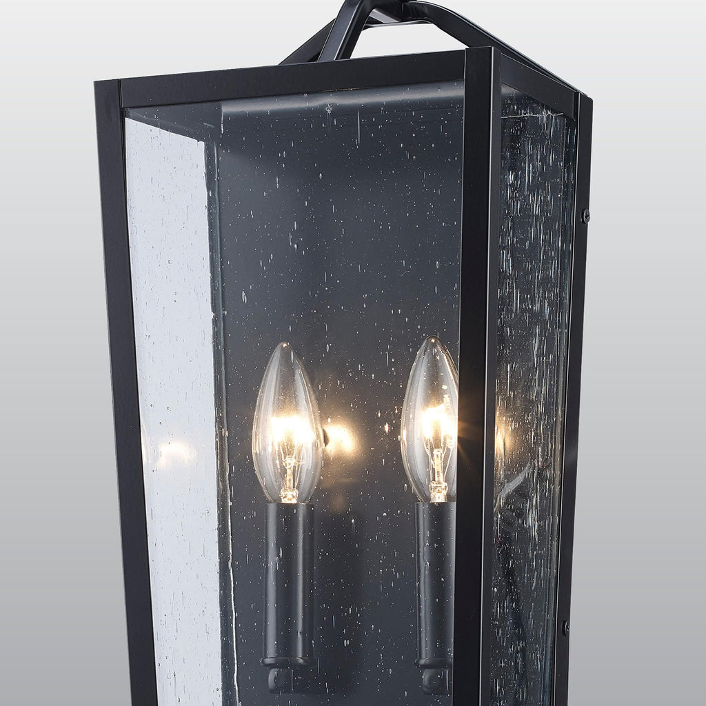 Hamilton Lockwood 15.5 Inch Outdoor Wall Lantern | Dual E12 Candelabra Base 60 Watt Max Each | Wet Rated