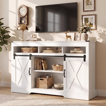 For 65 Inch TV, 34" Tall Entertainment Center