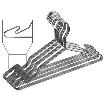 Chrome Metal Hangers, Heavy Duty Clothes Hangers with Non-Slip Grooves, Slim Space Saving Coat Hangers - 20 Pack