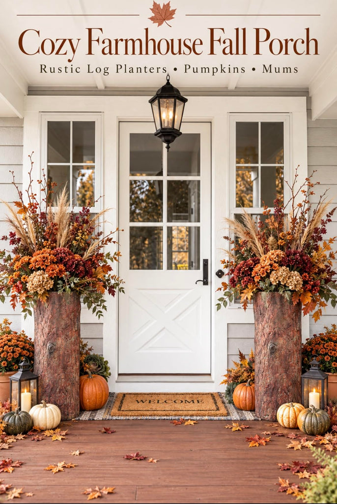 Farmhouse Porch and Patio Planter. Tall Country Vintage Plant and Flower Stand. Large Outdoor Deck and Garden Unique