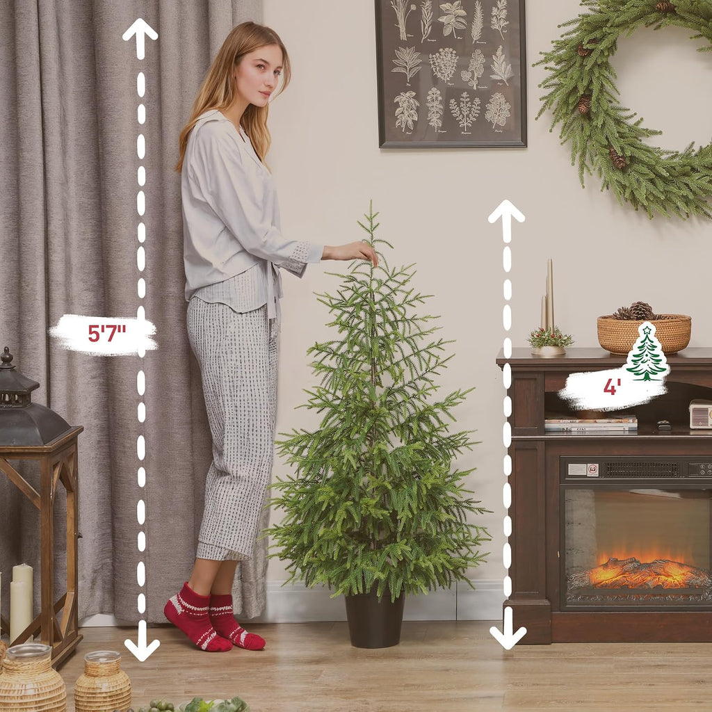 Norfolk Pine Christmas Tree Real Touch 4FT Artificial Xmas Tree