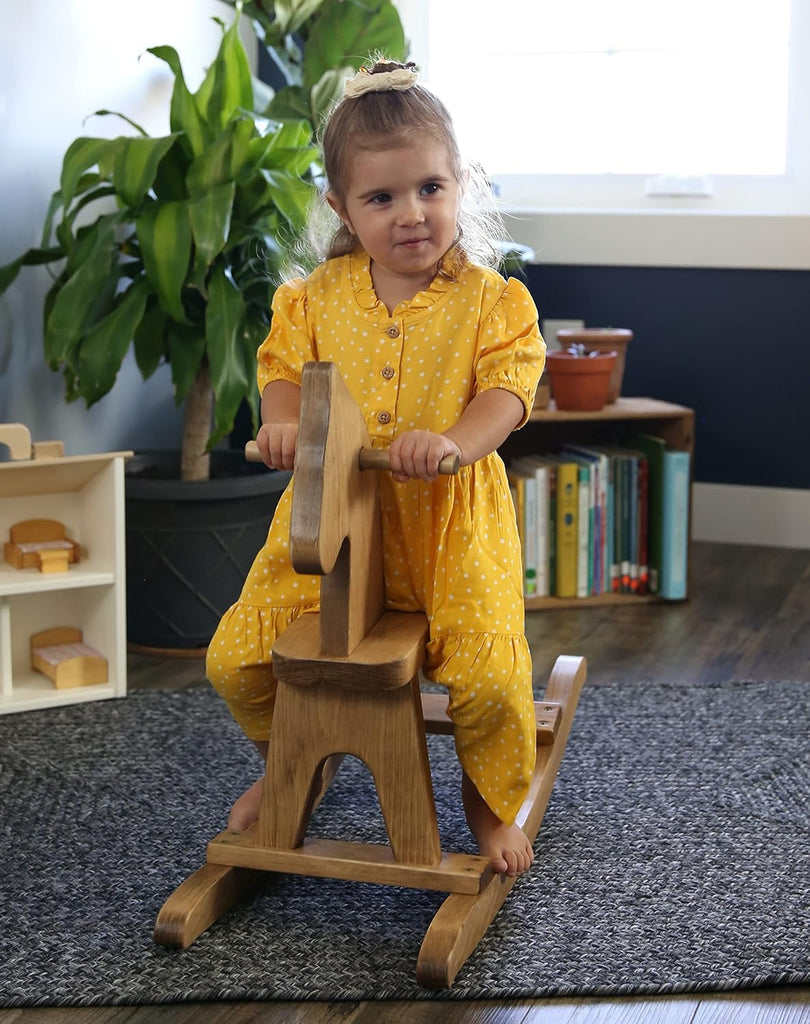 Wooden Rocking Horse, Harvest Stain