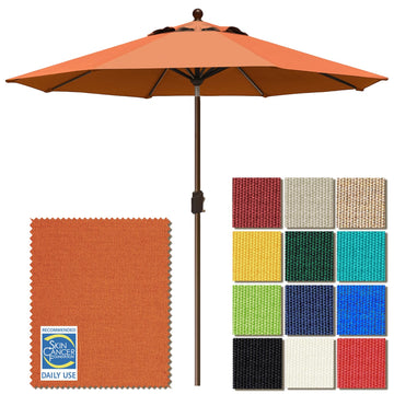 USA 10-Year-Non-Fading 9Ft Market Patio Umbrella, UPF 50+ UV Protection Performance Sun Umbrella, Heavy Duty