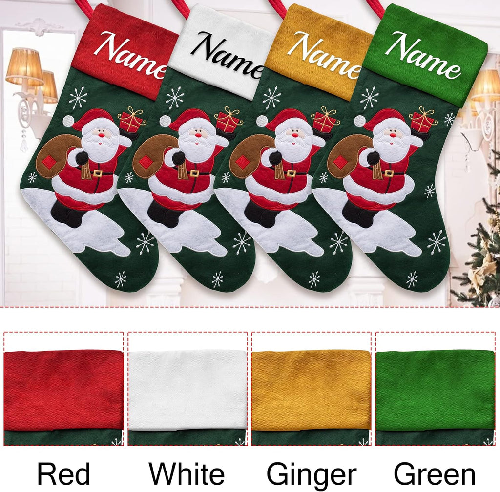 Set of 1 Christmas Stockings with Name Family Ornament for Xmas Holiday Decoration