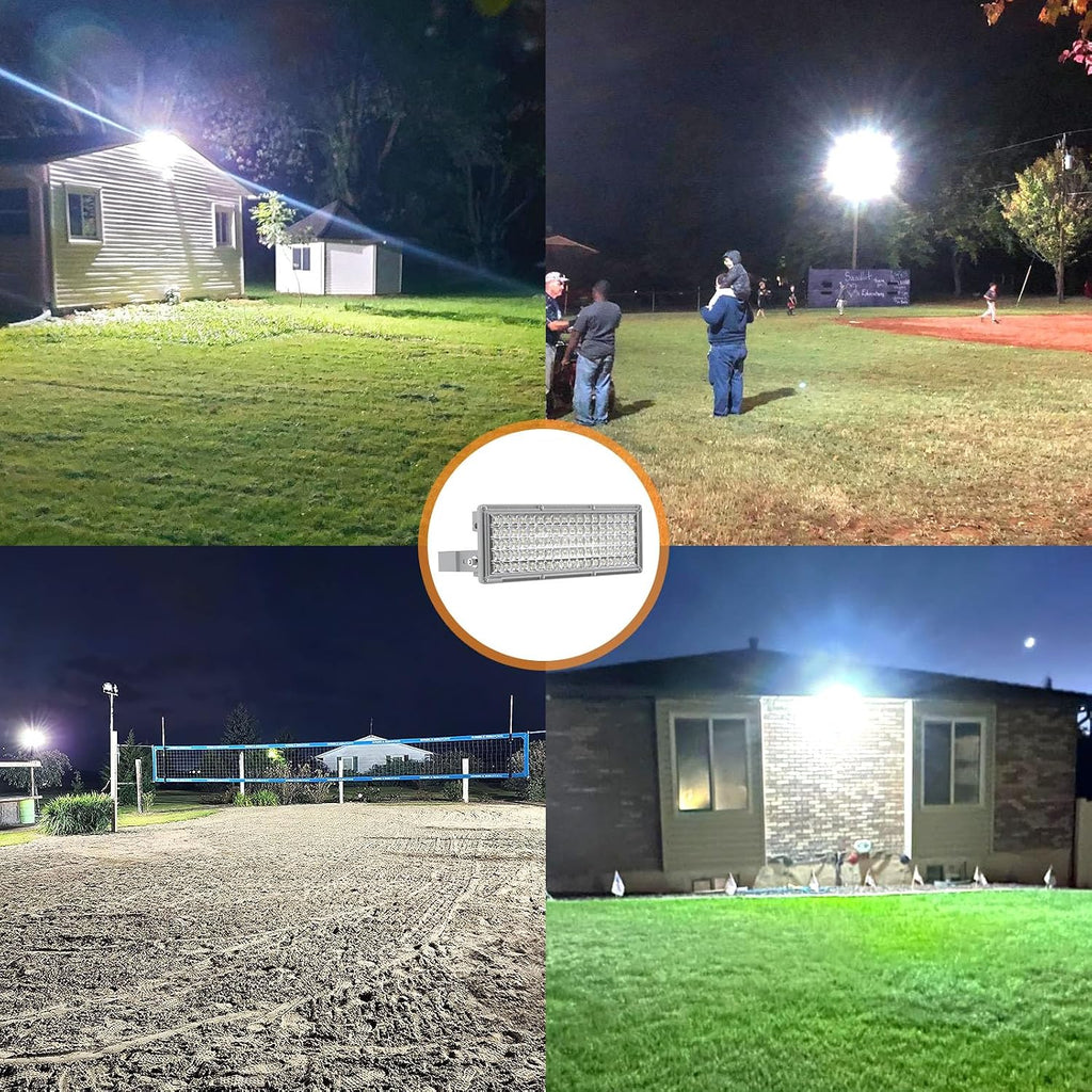 100W LED Flood Lights Outdoor 14000LM Arena Lights 6500K Stadium Lights IP67 Waterproof Exterior Parking Lot Light