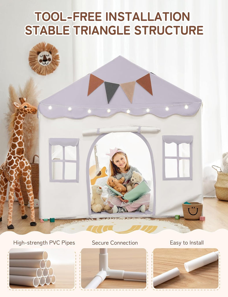 In-1 Kids Play Tent, Indoor Tent with Double Doors