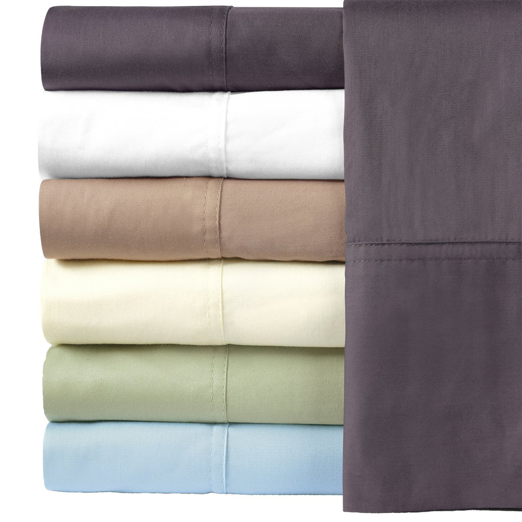 Hotel King Viscose from Bamboo & Cotton Pillowcases, Charcoal