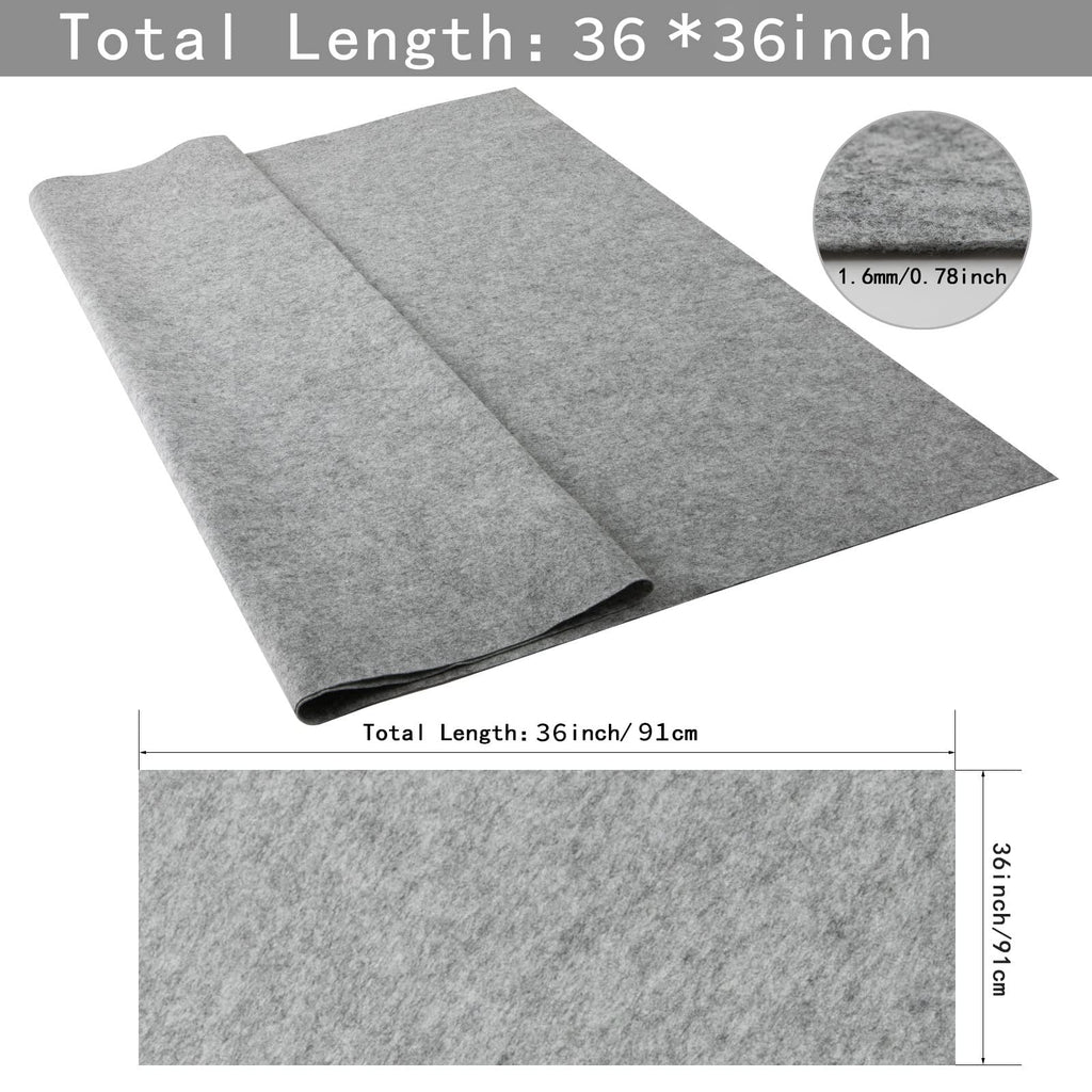 Felt Fabric 36 * 36 Inch Wide 1.6mm, Fabric Sheets Soft Woven Acrylic Craft Fabric for DIY Craftwork Sewing