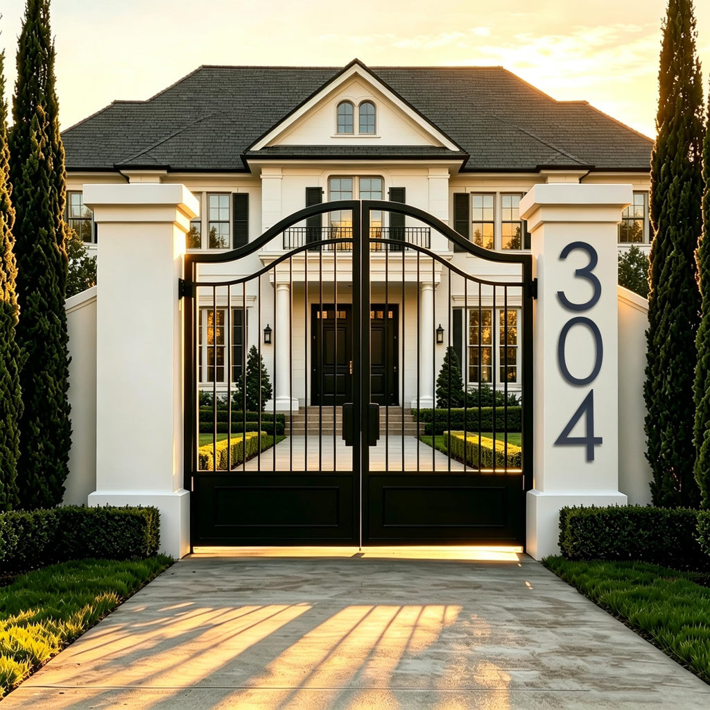 15 Inch House Numbers For Outside Modern, Metal house Numbers for Outside, Large Black Address Numbers Outdoor Matte
