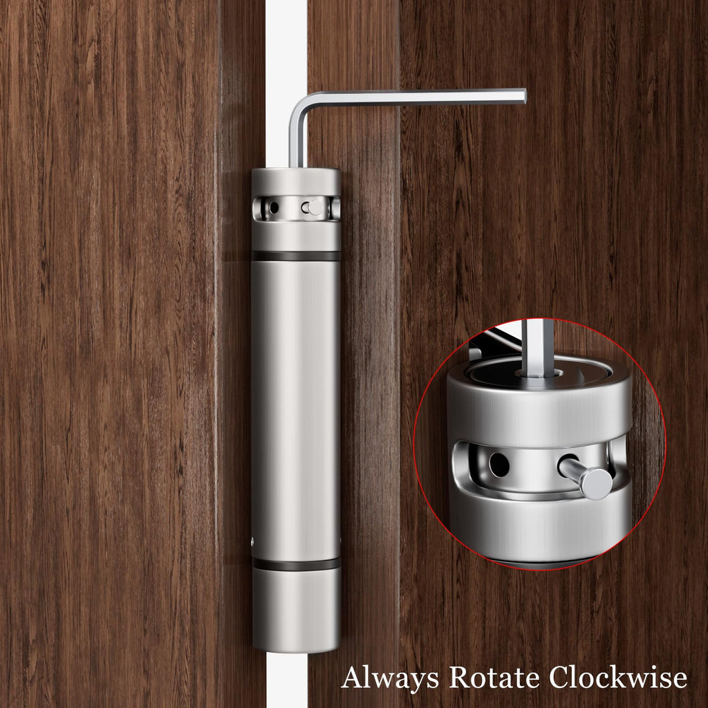 Pack of 2 4 Inch Brushed Nickel Spring Door Hinge 1/4" Radius Corner