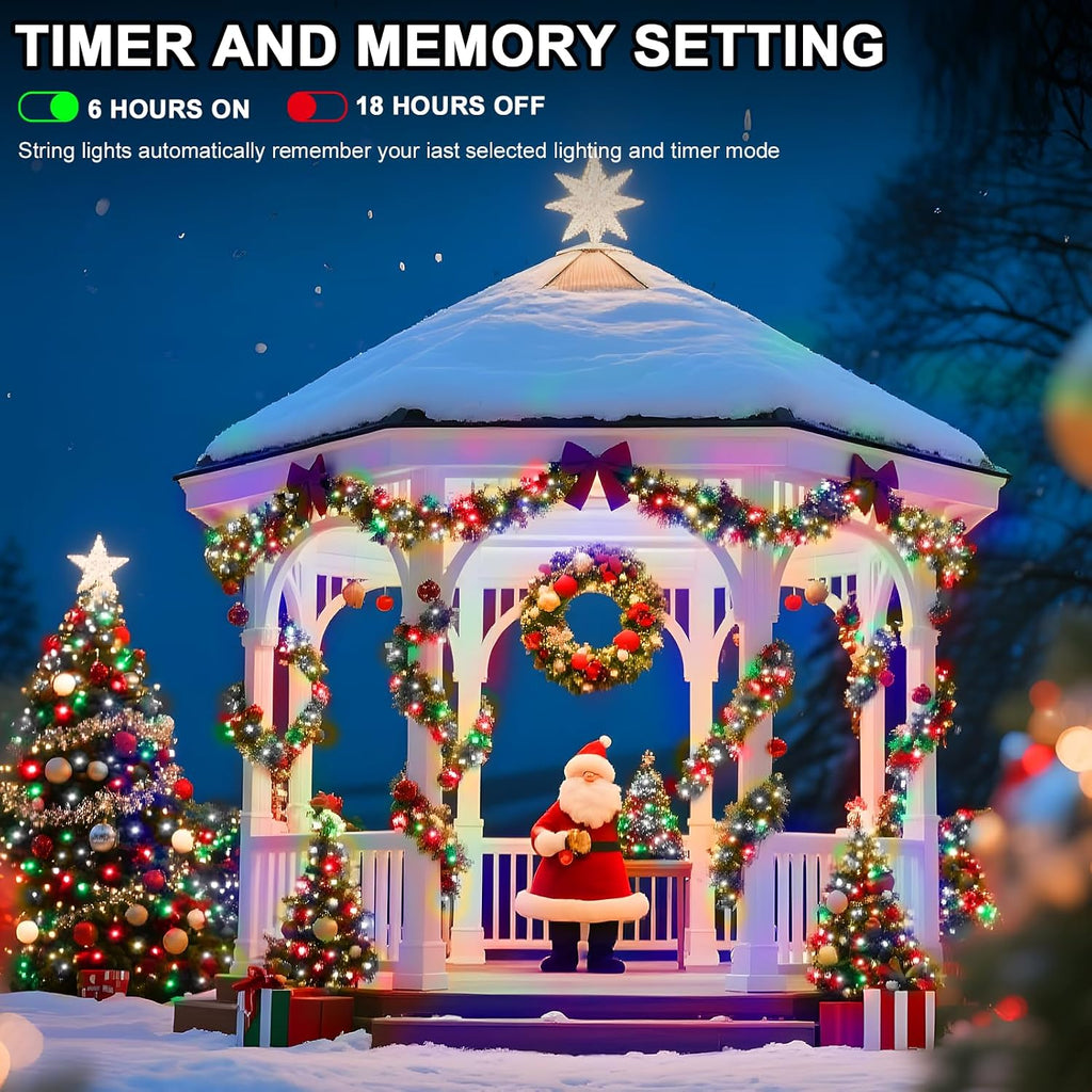 393 FT Christmas Light 1000 LED Xmas Lights Outdoor Christams String Lights Waterproof 8 Modes & Timer, Fairy Lights
