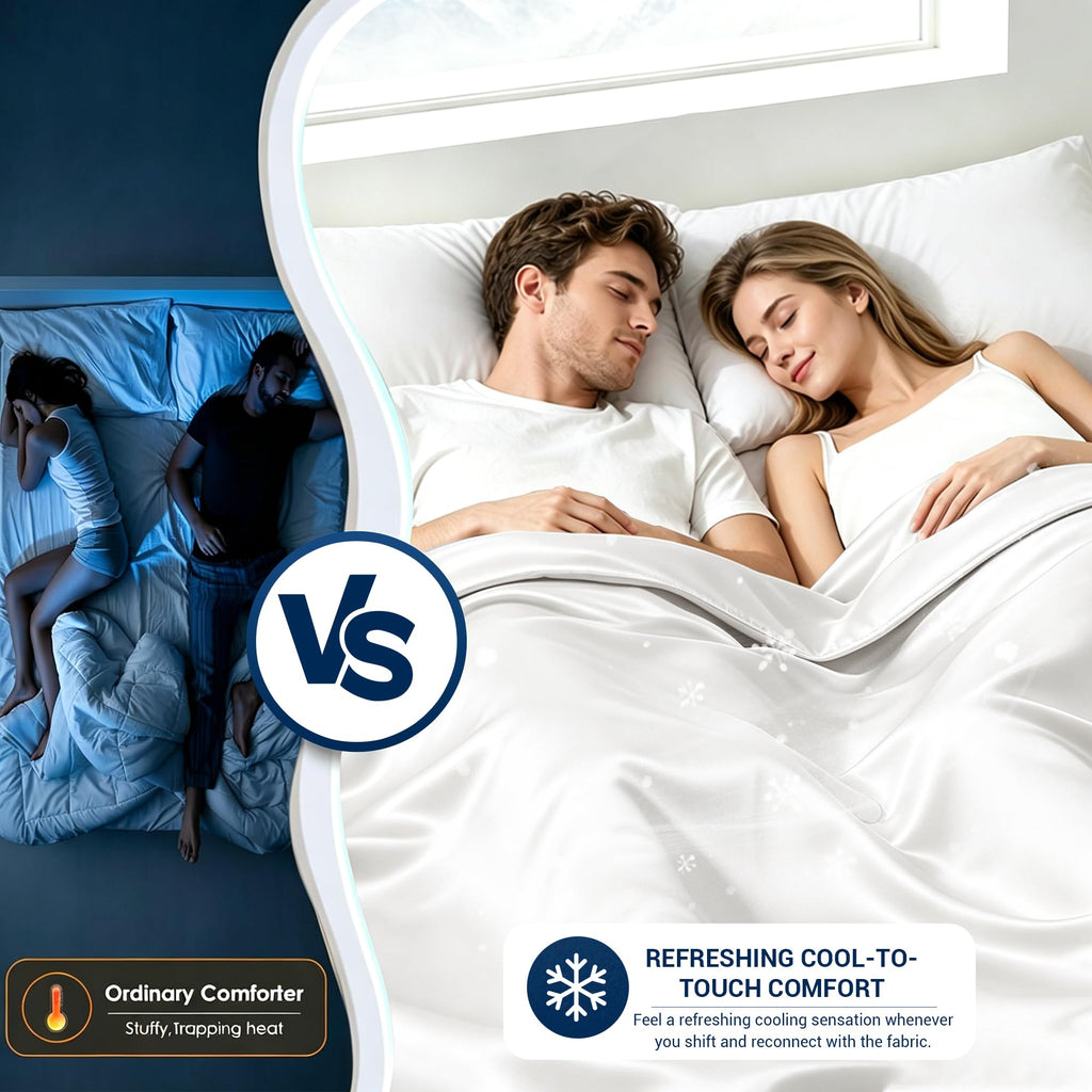 Cooling Blanket, Ice Silk Comforter for Hot Sleepers