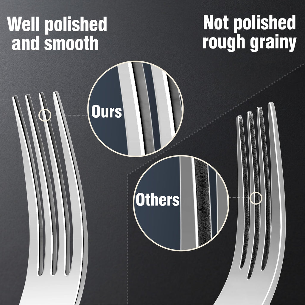 18/10 Silverware Set for 6, 30 Piece Stainless Steel Flatware Cutlery Set