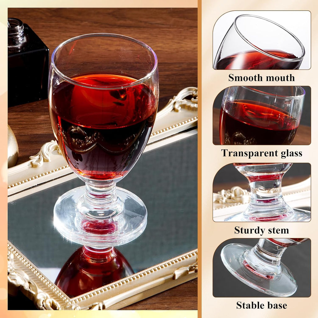 Set of 12 Water Goblet, 10.5 oz Clear Drinking Glasses Bulk Dishwasher Safe, Stemmed Water Glass for Juice Wine Beer