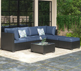 7 Piece Outdoor Patio Furniture Set, Outdoor Sectional Conversation Furniture Chair with Coffee Table