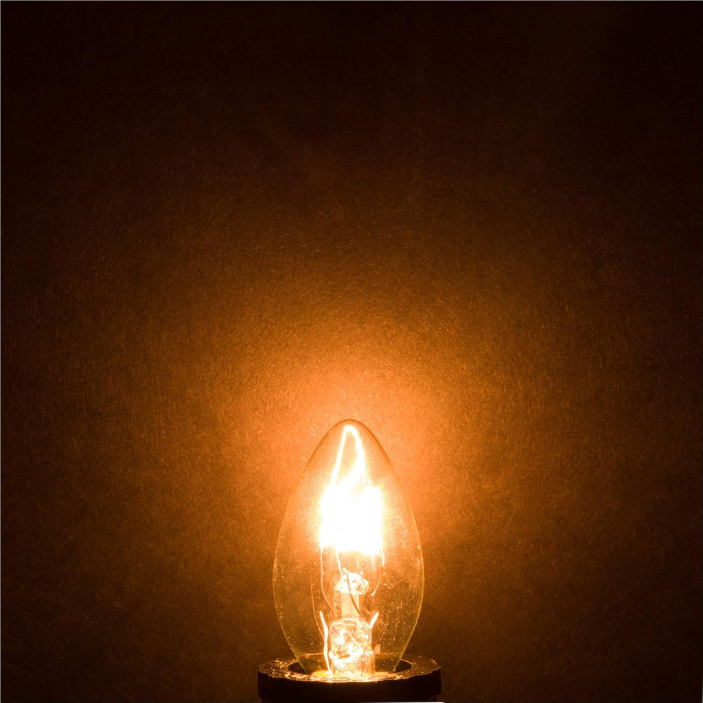 C7 25W Replacement Bulb E12 Candelabra Base, 2700K, 6 Pack
