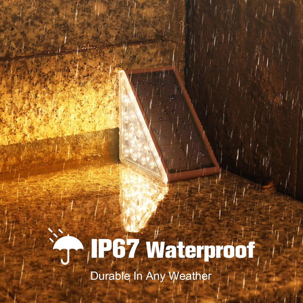 Solar Step Lights Outdoor Waterproof, LED Outdoor Stair Lights