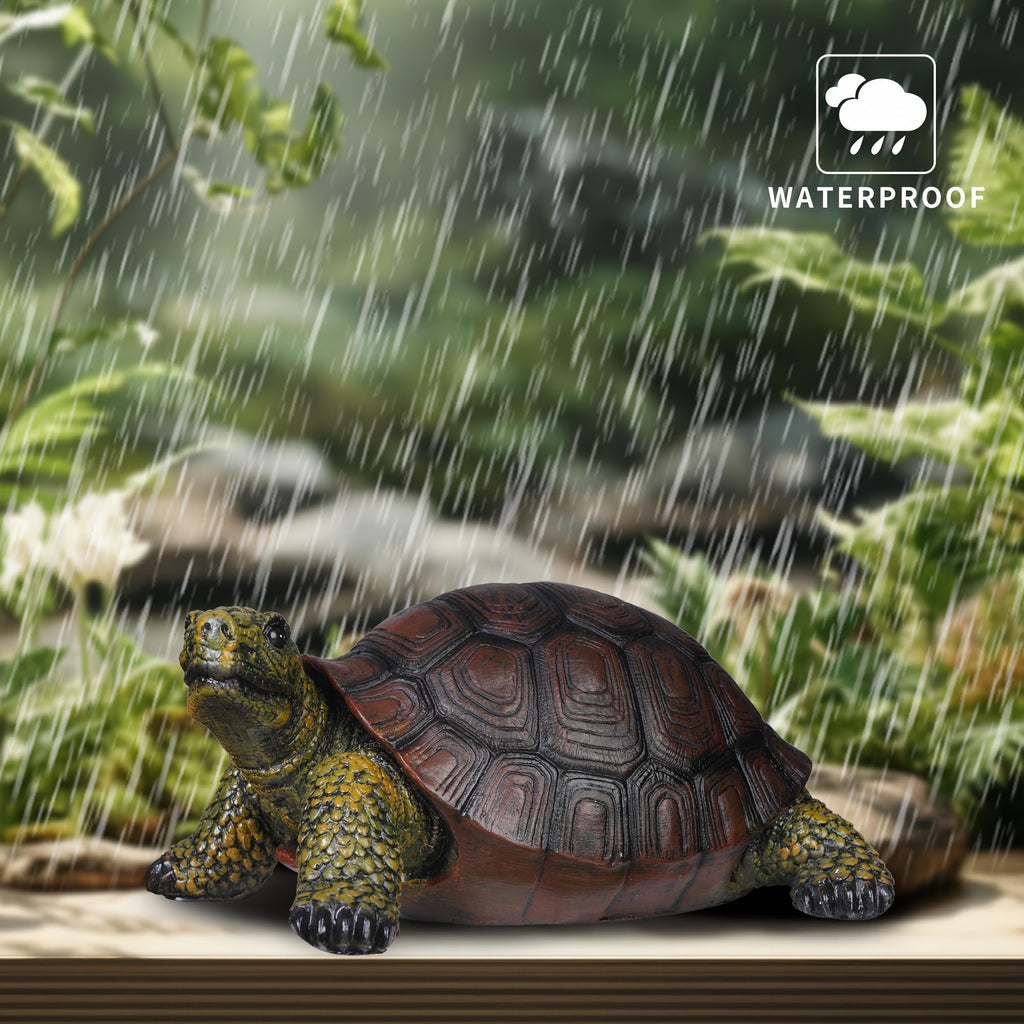 Weather-Resistant Resin Turtle Statue Decoration, Exquisite Handicraft, Artistic Simulation Animal Sculpture