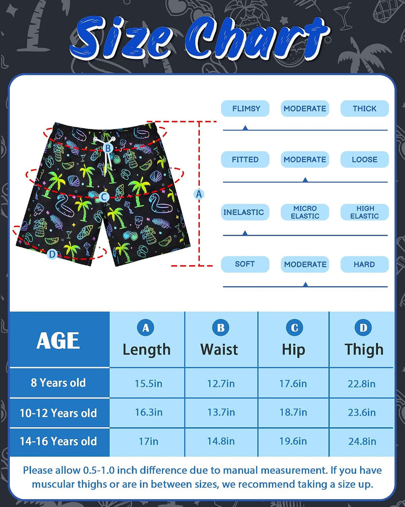 Boys Swim Trunks Board Shorts Teen Boys Swimsuit Quick Dry Swimwear Swimming Shorts Bathing Suit