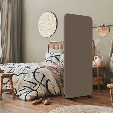 Standing Room Partition, Portable Wall Panel, 29"x65", Taupe