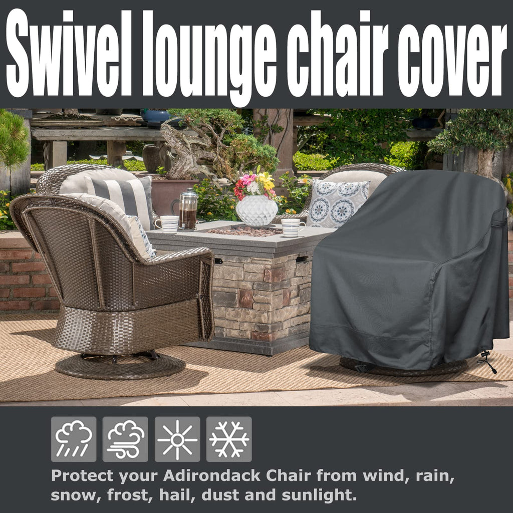 Outdoor Swivel Chair Covers 4 Pack, Waterproof 600D Patio Chair Cover