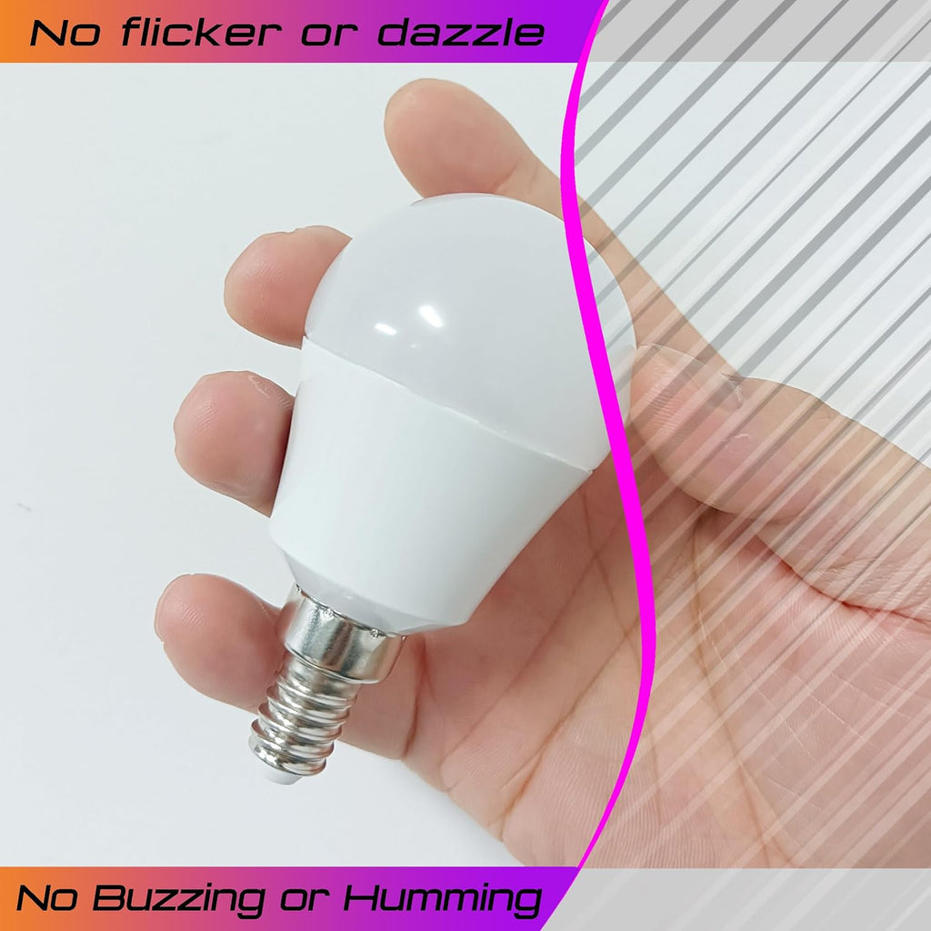 E12 LED Candelabra Light Bulbs 60 Watt Equivalent Daylight White 6000K,4Pcs