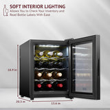 12 Bottle Red And White Wine Thermoelectric Wine Cooler/Chiller Counter Top Wine