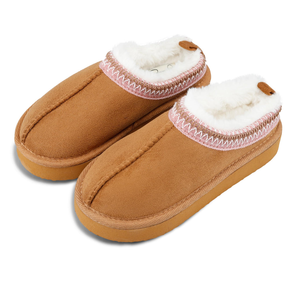 Girl's Microsuede Clog 1" Platform Slipper