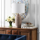 Kensen Farmhouse Sandy Pearl 27-inch Bedroom Living Room Home Office Desk Nightstand Table Lamp (LED Bulb Included)