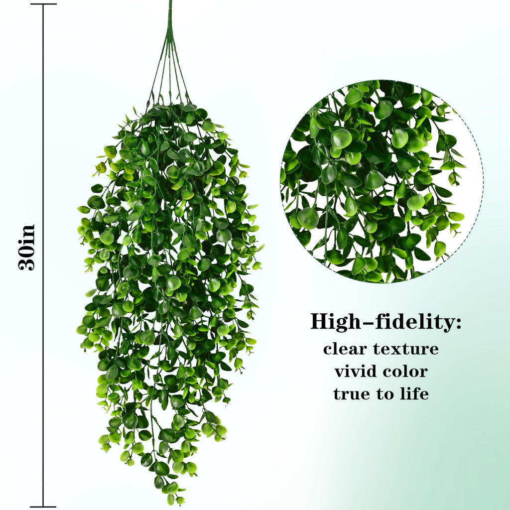 8Pcs Fake Hanging Plants 2.7FT Fake Plants Fake Vines Greenery