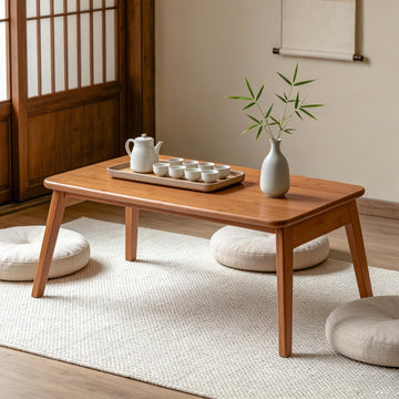Folding Coffee Table, Japanese Bamboo Low Table