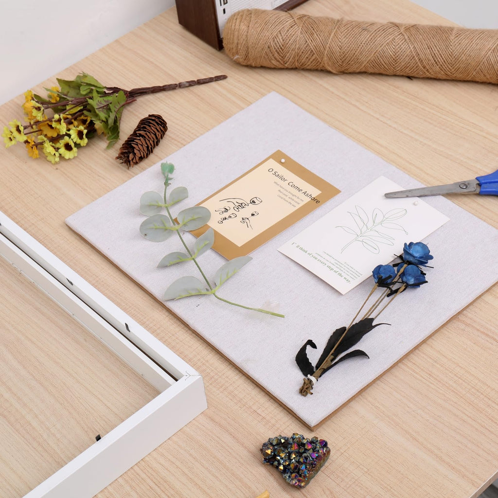 12x12 Shadow Box Wood Picture Frame, Tempered Glass, White
