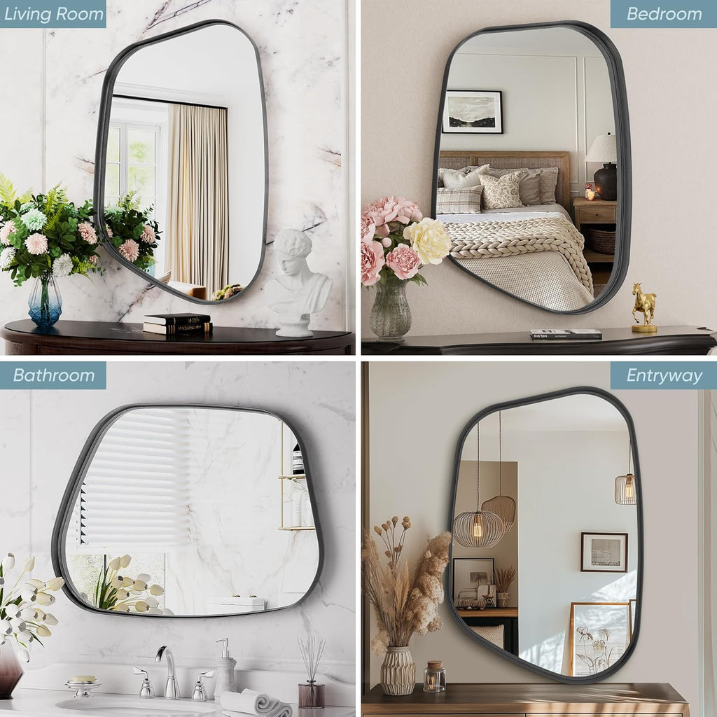 Irregular Wall Mirror 22"x30" Bathroom Mirrors Asymmetrical Artistic Decorative Bedroom Bathroom Hallway Entryway