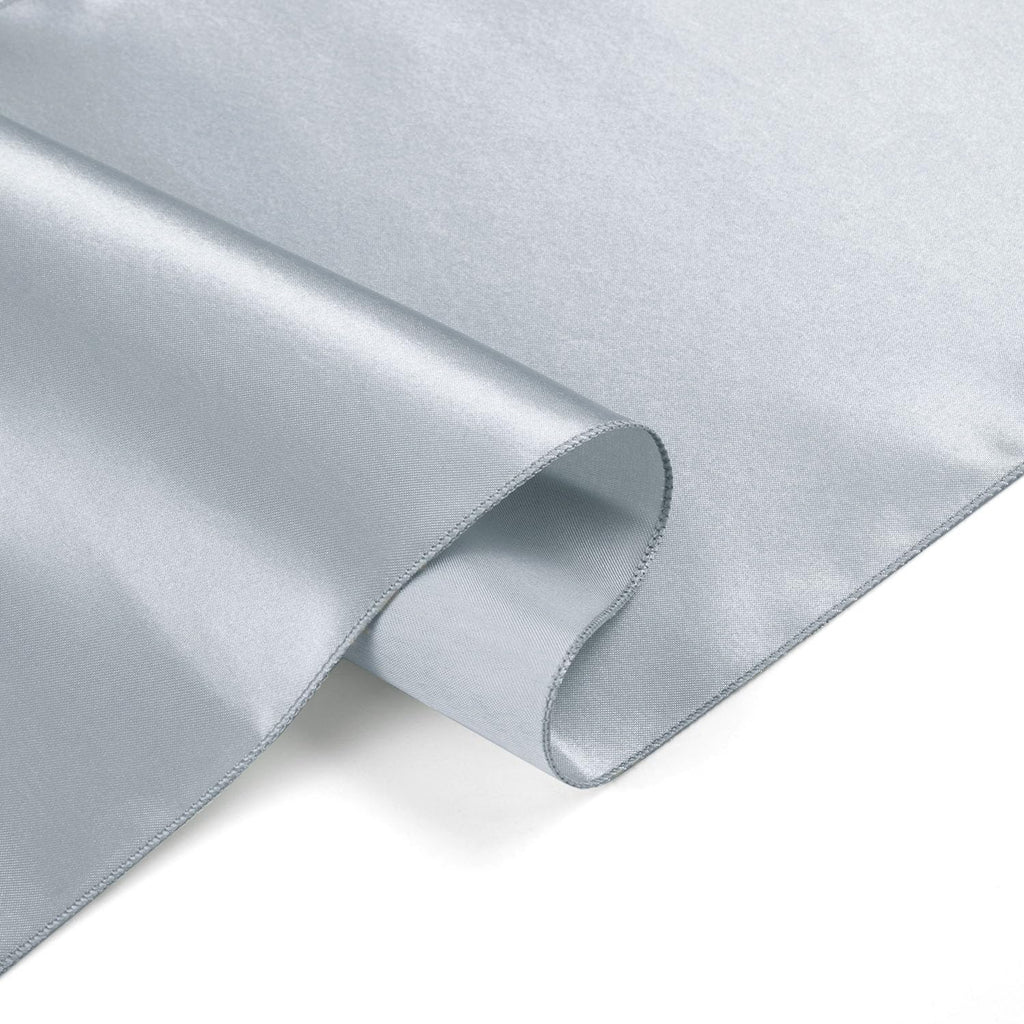 Silver Satin Table Runner, 12x108 Inches, 12 Pack