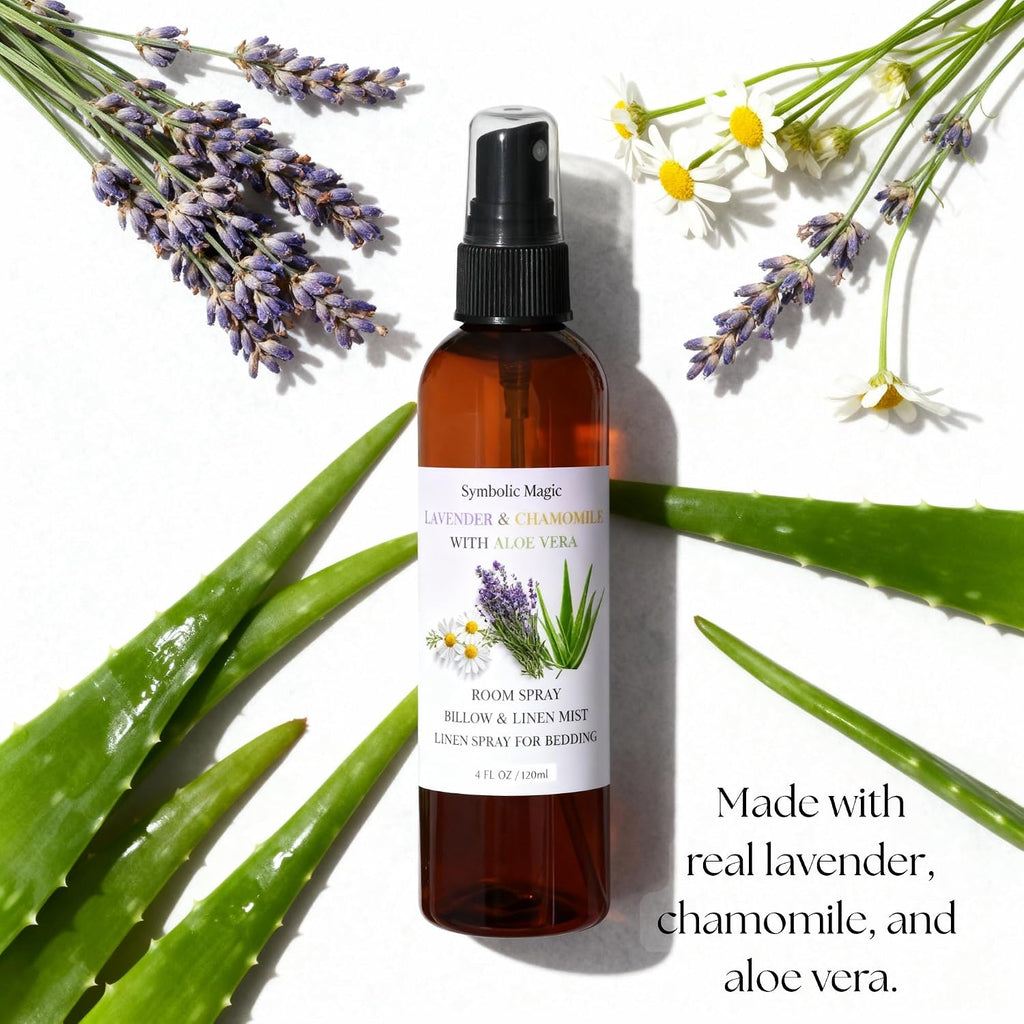 Lavender Essential Oil Room Spray - Linen Spray for Bedding, Sleep, Pillow, Bed, Aromatherapy Oils for Sleep - Set of 4