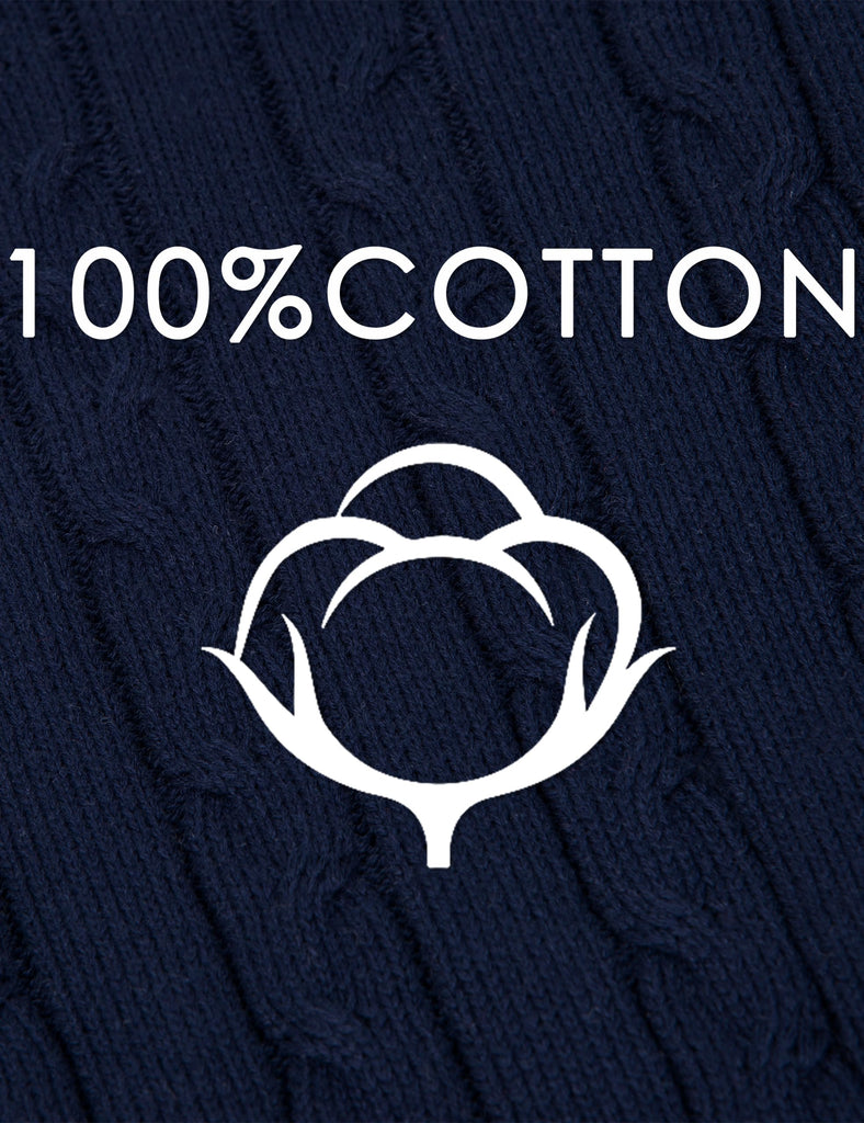 Unisex Cable Knit 100% Cotton Toddler Uniform Vest for Little Big Childrens Kids Teenage Girls Classic Navy